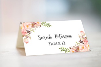 Tisch Karte für Hochzeit